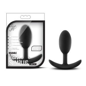 Luxe Wearable Vibra Slim Plug Medium Black - iVenuss