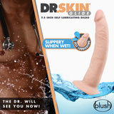 Dr. Skin Glide 7.5 Self Lubricating Dildo Vanilla "