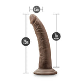 Dr. Skin Glide 7.5in Self Lubricating Dildo Chocolate