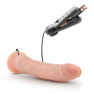 Dr. Skin 8.5 Vibrating Realistic Cock W-suction Cup Vanilla" - iVenuss