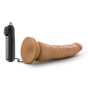 Dr. Skin 8.5 Vibrating Realistic Cock W-suction Cup Mocha" - iVenuss