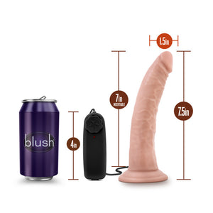 Dr. Skin Dr. Dave 7in Vibrating Cock W- Suction Cup Vanilla - iVenuss
