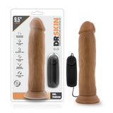 Dr. Skin Dr. Throb 9.5in Mocha Vibrating Cock W- Suction Cup - iVenuss