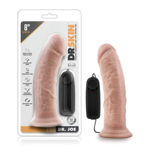Dr. Skin Dr. Joe 8in Vibrating Cock W- Suction Cup Vanilla - iVenuss