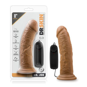Dr. Skin Dr. Joe 8in Vibrating Cock W- Suction Cup Mocha - iVenuss