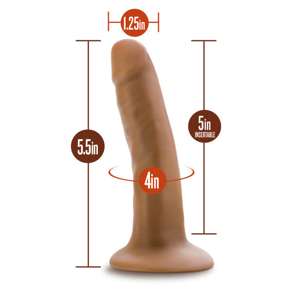 Dr Skin 5.5 Cock W- Suction Cup Mocha " - iVenuss