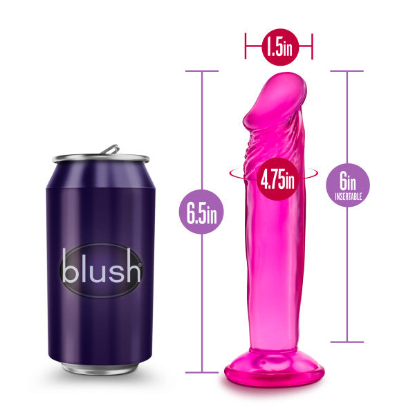 B Yours Sweet N Small 6in Dildo W- Suction Cup Pink - iVenuss