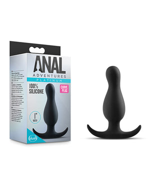 Anal Adventures Platinum Curve Plug Black - iVenuss