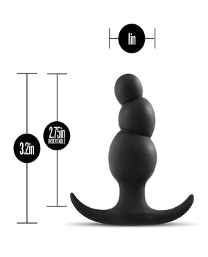 Anal Adventures Platinum Stacked Plug Black - iVenuss