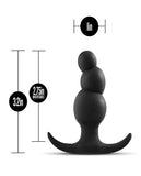 Anal Adventures Platinum Stacked Plug Black - iVenuss