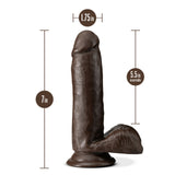 Dr. Skin Plus 7in Poseable Girthy Dildo Chocolate