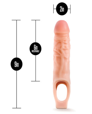 Performance Plus 9in Silicone Cock Sheath Penis Extender Vanilla - iVenuss