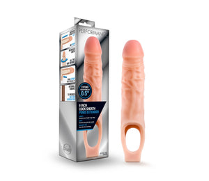 Performance 9in Cock Sheath Penis Extender Vanilla - iVenuss