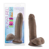 Au Naturel 7 Dildo W-balls Chocolate " - iVenuss