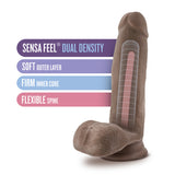 Au Naturel 7 Dildo W-balls Chocolate " - iVenuss