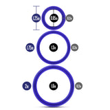 Performance Vs4 Pure Premium Silicone Cockring Set Indigo - iVenuss
