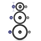 Performance Vs4 Pure Premium Silicone Cockring Set Black - iVenuss