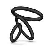Performance Vs4 Pure Premium Silicone Cockring Set Black - iVenuss