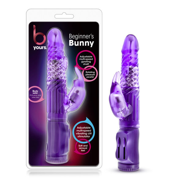B Yours Beginner's Bunny Purple Rabbit Vibrator - iVenuss