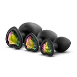 Luxe Bling Plugs Training Kit Black W-rainbow Gems - iVenuss