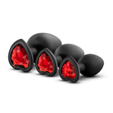 Luxe Bling Plugs Training Kit Black W-red Gems - iVenuss