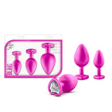 Luxe Bling Plugs Training Kit Pink W-white Gems