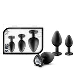 Luxe Bling Plugs Training Kit Black W-white Gems