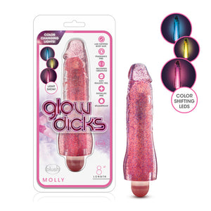 Glow Dicks Molly Glitter Vibrator Pink - iVenuss