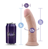Au Naturel 8in Dildo W- Suction Cup Vanilla - iVenuss
