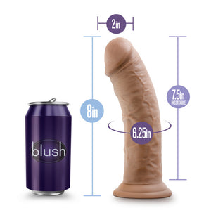 Au Naturel 8in Dildo W- Suction Cup Mocha - iVenuss