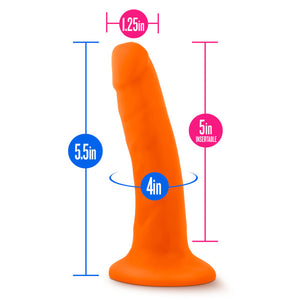 Neo 5.5 Dual Density Cock Neon Orange " - iVenuss