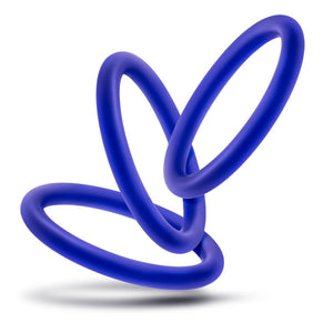 Performance Vs1 Pure Premium Silicone Cockrings Medium Indigo - iVenuss