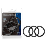 Performance Vs3 Pure Premium Silicone Cockrings Large Black - iVenuss