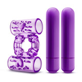 Play With Me Double Play Dual Vibrating Cockring Purple - iVenuss