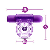 Play With Me Couples Play Vibrating Cockring Purple - iVenuss