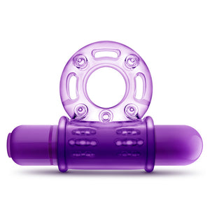 Play With Me Couples Play Vibrating Cockring Purple - iVenuss