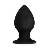 Anal Adventures Platinum Silicone Anal Stout Plug Medium Black