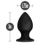 Anal Adventures Platinum Silicone Anal Stout Plug Medium Black