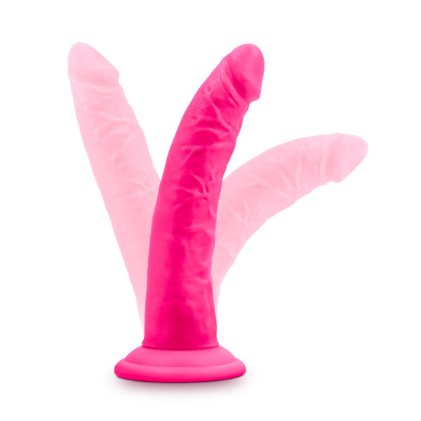 Neo Elite 7.5in Silicone Dual Density Cock Neon Pink - iVenuss