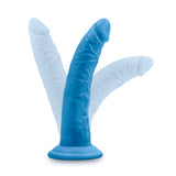 Neo Elite 7.5in Silicone Dual Density Cock Neon Blue - iVenuss