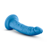 Neo Elite 7.5in Silicone Dual Density Cock Neon Blue - iVenuss