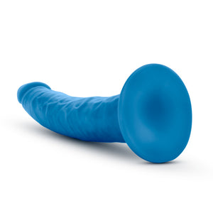 Neo Elite 7.5in Silicone Dual Density Cock Neon Blue - iVenuss