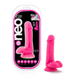 Neo Elite 6in Silicone Dual Density Cock W- Balls Neon Pink - iVenuss