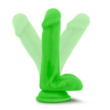 Neo Elite 6in Silicone Dual Density Cock W- Balls Neon Green - iVenuss