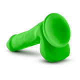 Neo Elite 6in Silicone Dual Density Cock W- Balls Neon Green - iVenuss