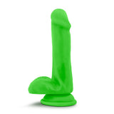 Neo Elite 6in Silicone Dual Density Cock W- Balls Neon Green - iVenuss