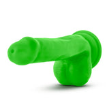 Neo Elite 6in Silicone Dual Density Cock W- Balls Neon Green - iVenuss
