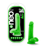 Neo Elite 6in Silicone Dual Density Cock W- Balls Neon Green - iVenuss