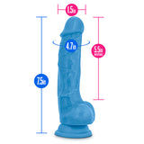 Neo 7.5 Dual Density Cock W-balls Neon Blue " - iVenuss