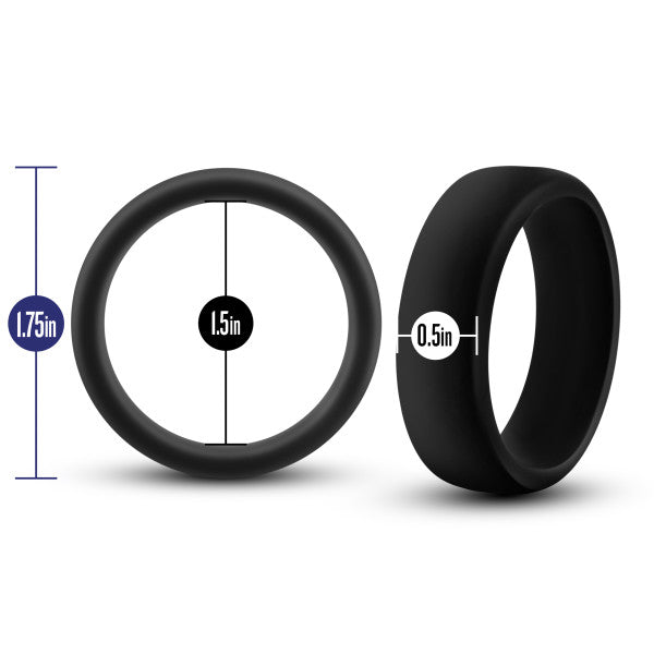Performance Silicone Go Pro Cock Ring Black - iVenuss